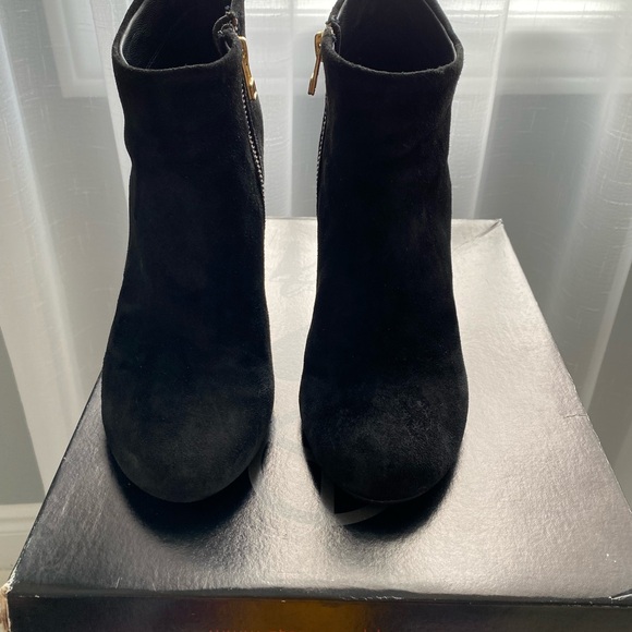 Steve Madden ankle heeled boots black suede women’s size 7 - Picture 2 of 5